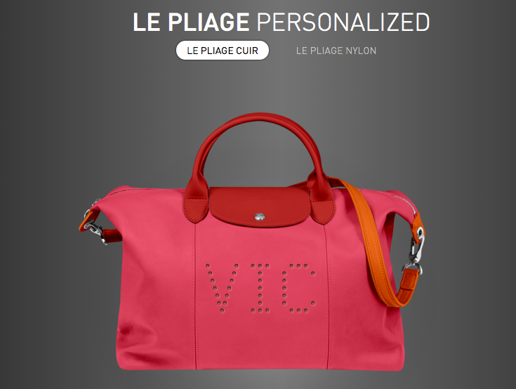 personalised longchamp bag